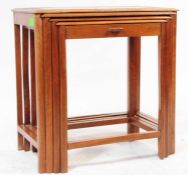 CHINESE HARDWOOD CARVED QUARTETTO NEST OF TABLES