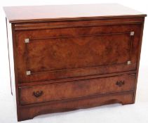 1930S ART DECO BURR WALNUT BLANKET BOX
