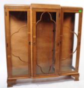 EARLY 20TH CENTURY ART DECO WALNUT DISPLAY CABINET