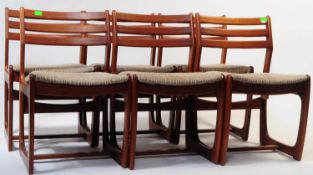 PORTWOOD - SIX MID CENTURY TEAK DINING CHAIRS