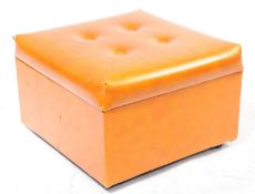 SHERBOURNE - MID CENTURY LEATHER OTTOMAN