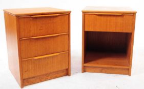 TWO MID CENTURY TEAK BEDSIDES