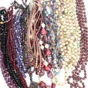 LARGE COLLECTION OF VINTAGE BEADED NECKLACES