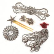 COLLECTION OF 18TH & 19TH CENTURY CUT STEEL JEWELLERY