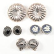 COLLECTION OF VINTAGE SILVER & WHITE METAL EARRINGS