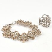 SILVER LINK BRACELET & RING