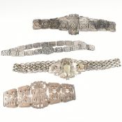 COLLECTION OF EDWARDIAN EPNS NURSE'S BELTS