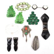 COLLECTION ART DECO BROOCH PINS DRESS CLIP & BUCKLE