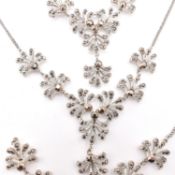 COLLECTION OF ANTIQUE STYLE SILVER TONE NECKLACES (X16)