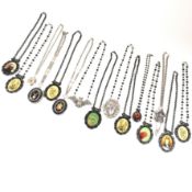 COLLECTION OF CONTEMPORARY FASHION NECKLACE PENDANTS