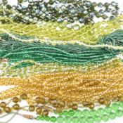 COLLECTION OF VINTAGE BEADED NECKLACES - INCL ART DECO CZECH