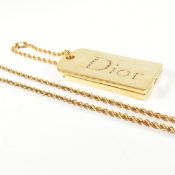 VINTAGE CHRISTIAN DIOR CHAIN NECKLACE & LIPSTICK COMPACT