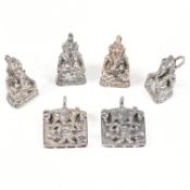 COLLECTION OF SILVER RELIGIOUS NECKLACE PENDANTS