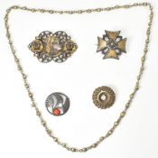 COLELCTION OF VINTAGE METAL JEWELLERY