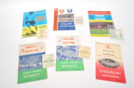 SIX 1950S-70S ENGLAND VS SCOTLAND FOOTBALL PROGRAMMES