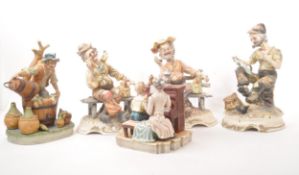 COLLECTION OF CAPODIMONTE MANNER PORCELAIN FIGURES