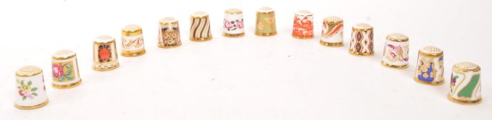 ROYAL CROWN DERBY - COLLECTION OF BONE CHINA THIMBLES
