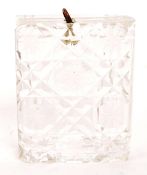 VICTORIAN CUT GLASS BIBLE PENDANT ETCHED INITIALS L.D 1815