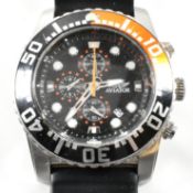 AVIATOR GENTLEMAN'S WRISTWATCH WITH RUBBER STRAP