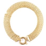 HALLMARKED 9CT GOLD MESH LINK BRACELET