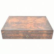 19TH CENTURY SAMPSON MORDAN & CO YEW WOOD JEWELLERY BOX