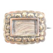 LATE GEORGIAN/ EARLY VICTORIAN GOLD MOURNING BROOCH PIN