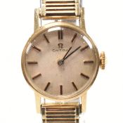 OMEGA 9CT GOLD HALLMARKED LADIES DRESS WRISTWATCH
