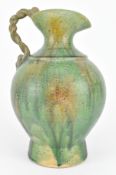 SANCAI GLAZED EWER WITH TWISTED HANDLE 三彩执壶