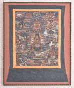 NEPAL TIBETAN SHAKYAMUNI THANGKA 尼布尔 西藏 佛祖悉加牟尼唐卡