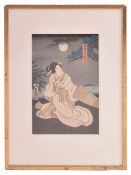 UTAGAWA KUNISADA - PORTRAIT OF A LADY 歌川国贞 －女仕