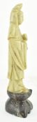 19TH CENTRUY SOAPTONE FIGURE OF GUANYIN