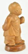 REPUBLIC PERIOD BOXWOOD CARVING OF A CHILD 民国 黄杨木金童祝寿雕像