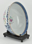 QIANLONG FAMILLE ROSE BLUE AND WHITE BOWL 清 乾隆 青花粉彩潘翠盌
