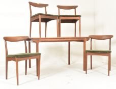 WHITE & NEWTON - RETRO MID CENTURY TEAK EXTENDING DINING TABLE WITH CHAIRS