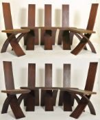 PRESTIGE - FRENCH MODERN DESIGN - TEN SOLID OAK DINING CHAIRS