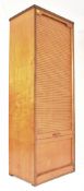 RETRO 20TH CENTURY OAK & OAK-PLY TAMBOUR FRONT CABINET CUPBAORD