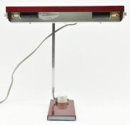 TISCHLEUCHTE - 20TH CENTURY PAINTED METAL SPACE AGE DESK OFFICE LAMP