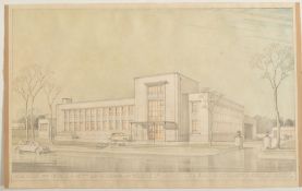 JASPER PHILIP SALWEY - ORIGINAL ARCHITECTURAL SKETCH OF MISSELBROOK & WESTON