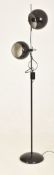 MID CENTURY FLOOR STANDING LAMP WITH TWIN CUP SHADES
