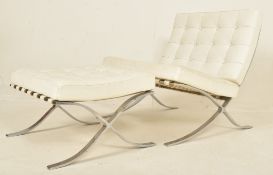 CONTEMPORARY EASY LOUNGE BARCELONA CHAIR & MATCHING FOOTSTOOL
