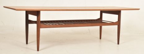 DANISH MODERN DESIGN - MID CENTURY TEAK LONG JOHN LOW OCCASIONAL TABLE