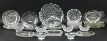 KOSTA BODA, IITTALA ETC - COLLECTION OF SCANDINAVIAN STUDIO ART GLASS PLATES & PLATTERS