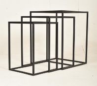 SET OF BRITISH MODERN DESIGN METAL NESTING TABLES
