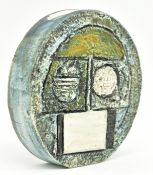 LINDA TAYLOR FOR TROIKA, CORNWALL - 20TH CENTURY HAN DPAINTED POTTERY WHEEL VASE