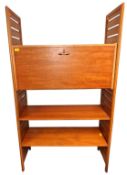 ROBERT HEAL FOR STAPLES - LADDERAX - MID CENTURY TEAK ONE BAY MODULAR WALL UNIT