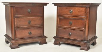 PRIVATE COLLECTION OF DERREN BROWN - PAIR OF HARDWOOD BEDSIDE CABINETS