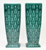 EASTGATE POTTERY - PAIR OF ART DECO GREEN VASES