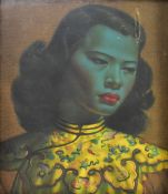 AFTER VLADIMIR TRETCHIKOFF - THE CHINESE GIRL - VINTAGE PRINT