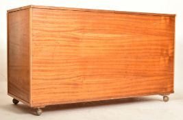 VINTAGE MID CENTURY TEAK WOOD BLANKET CHEST ON CASTORS, POSSIBLY SCHREIBER