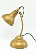 THE VICTOR - C. BETTA - MID CENTURY GOLD PAINTED METAL DESK LAMP